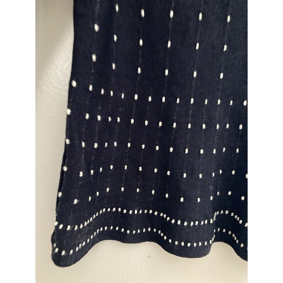 Talbots Dot Sweater Navy Blue Size SMALL Long Sleeve - Picture 4 of 8